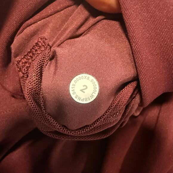 Lululemon Womens On the Fly 7/8 Pant Ankle Garnet Red 2 Luxtreme Athleisure - Picture 8 of 10